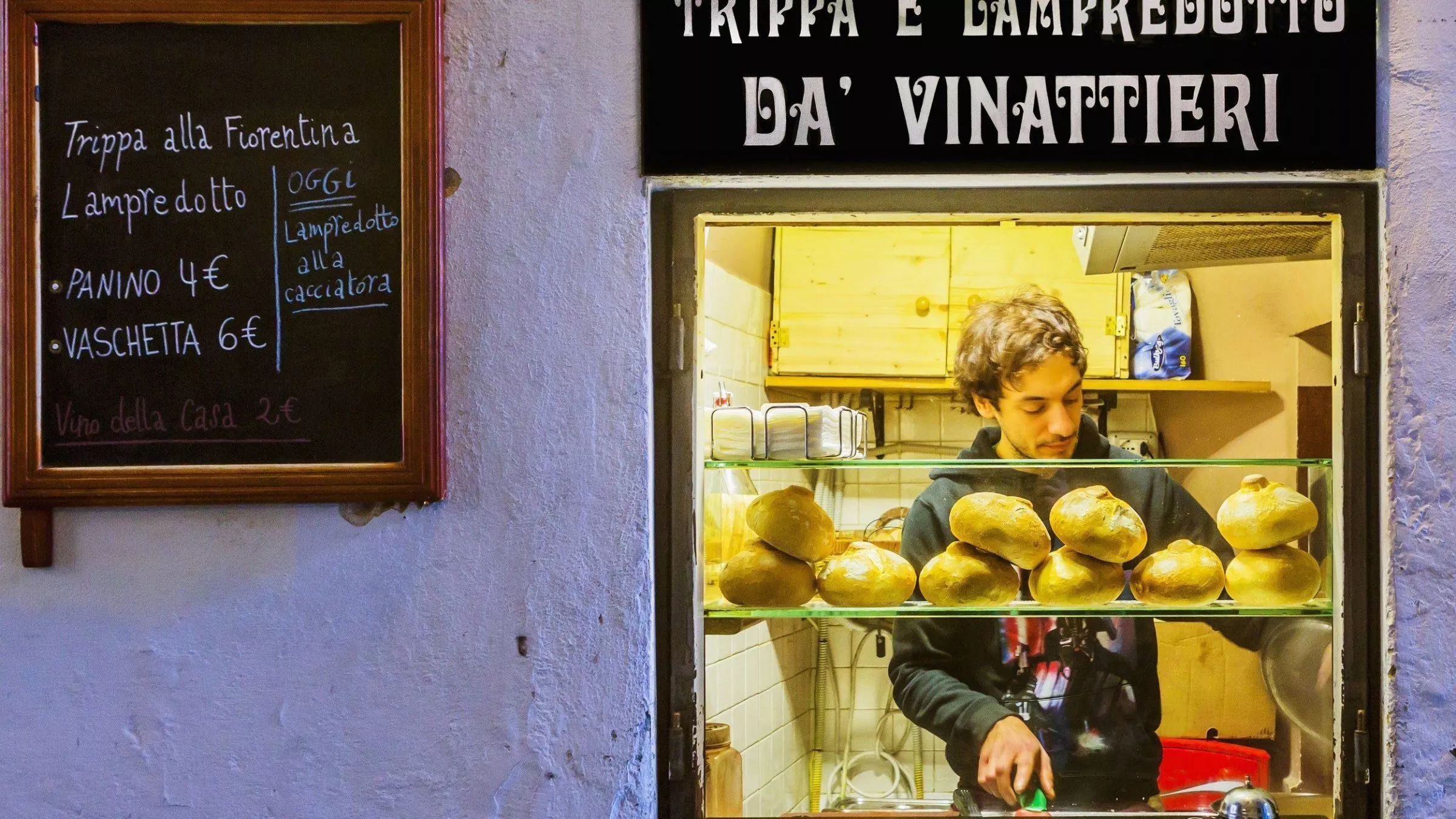 Florentiner Street-Food: Lampredotto (geschmorter Labmagen) im knusprigen Panino