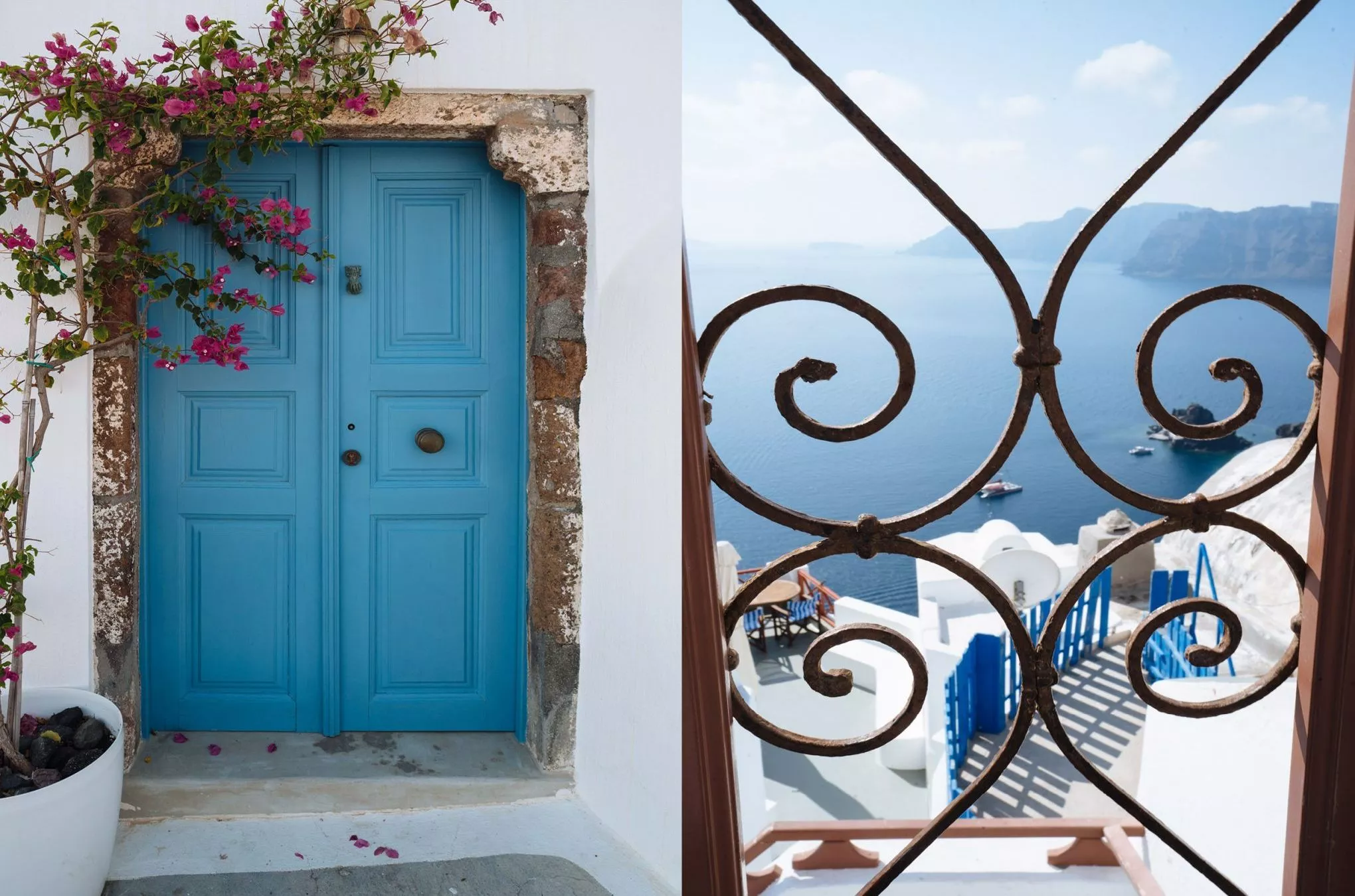 Die Farbwahl ist kein Zufall – der blau weiße Anstrich sollte damals die Zugehörigkeit zu Griechenland symbolisieren