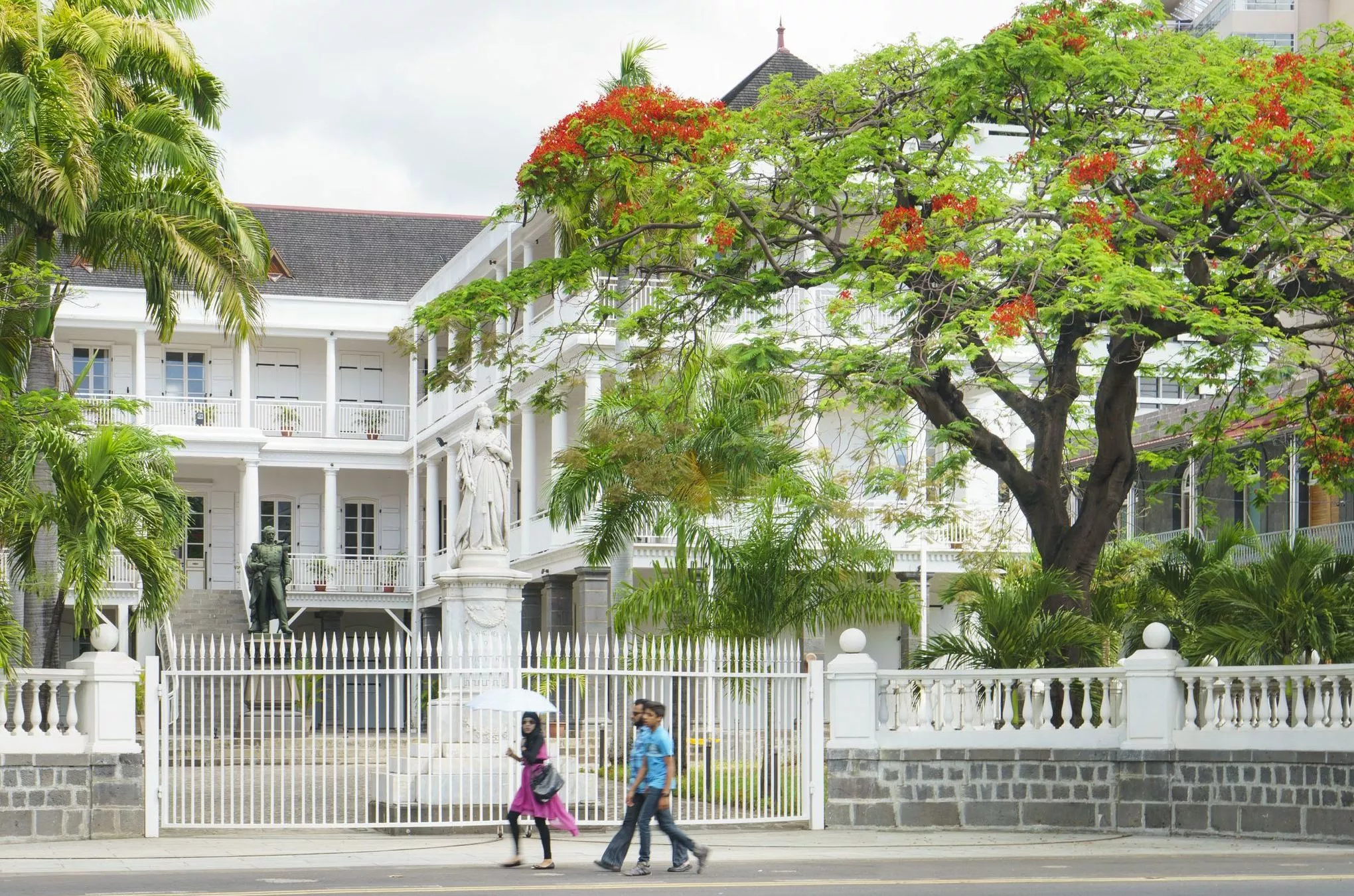 Architektonische Spuren aus der Kolonialzeit: Der 1738 von den Franzosen errichtete Regierungssitz in Port Louis