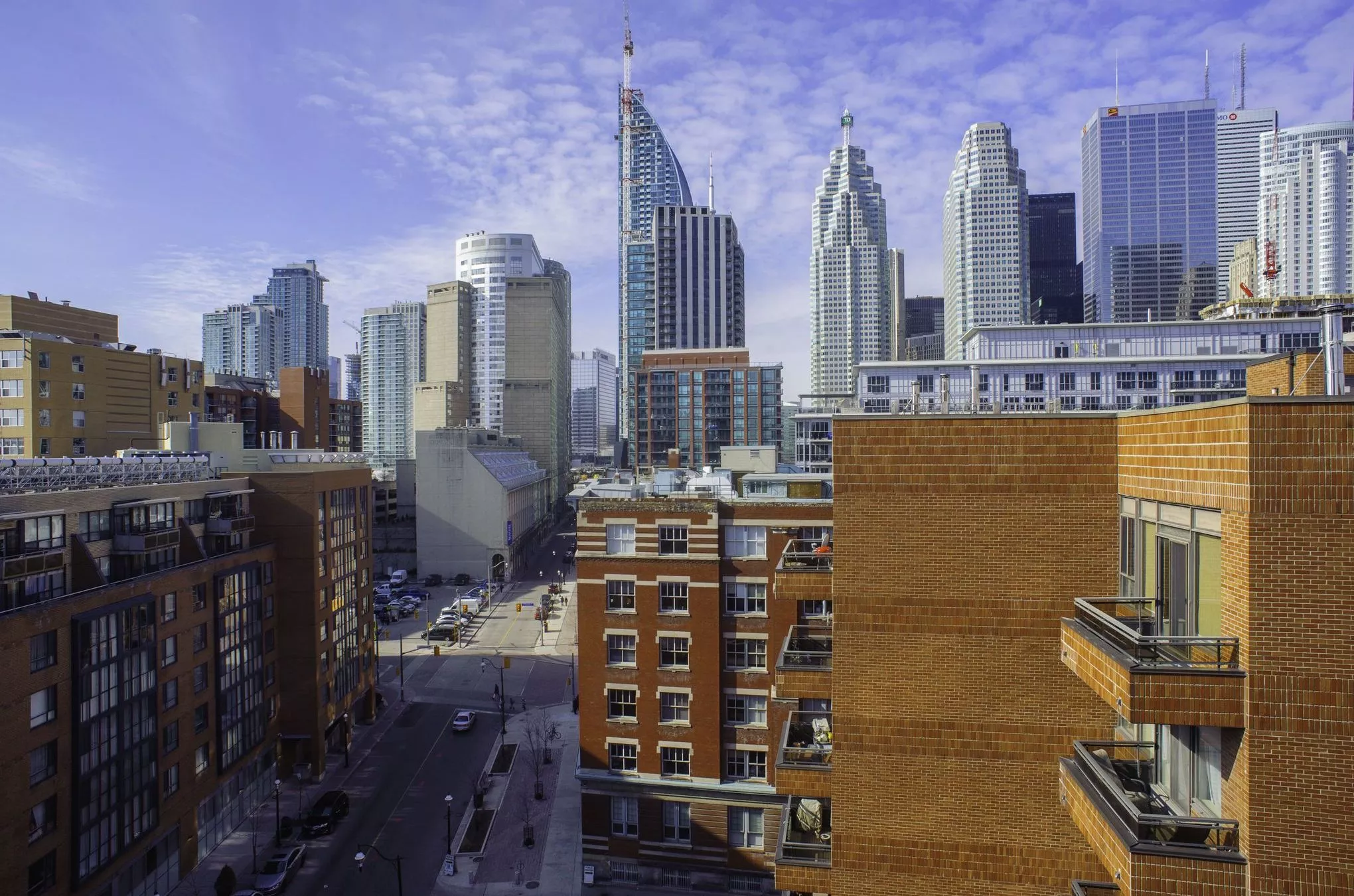 Blick auf die Skyline von Toronto mit dem Financial District