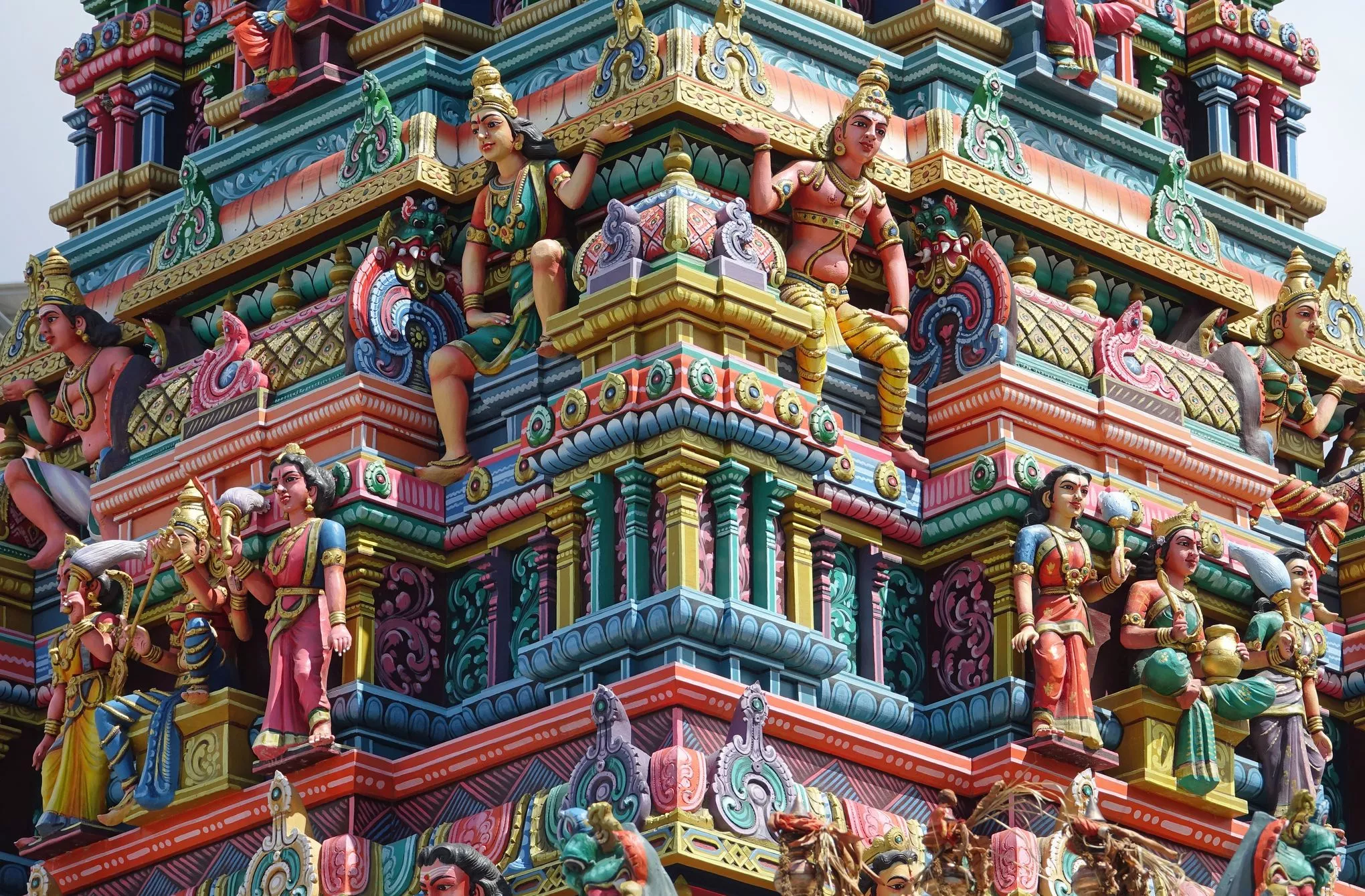 Dieser farbenprächtige hinduistische Tempel steht in der Kleinstadt Goodlands