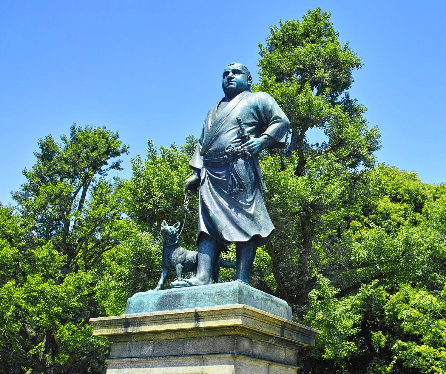 Denkmal für den Samurai Takamori Saigo am südlichen Eingang