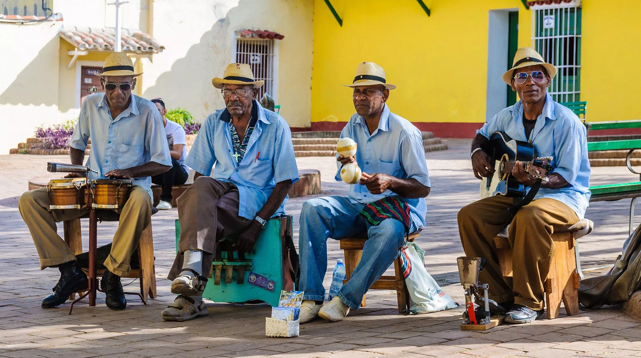 Gehören zum Straßenbild in Trinidad dazu: Combos, die Buena Vista Social-Club Hits spielen