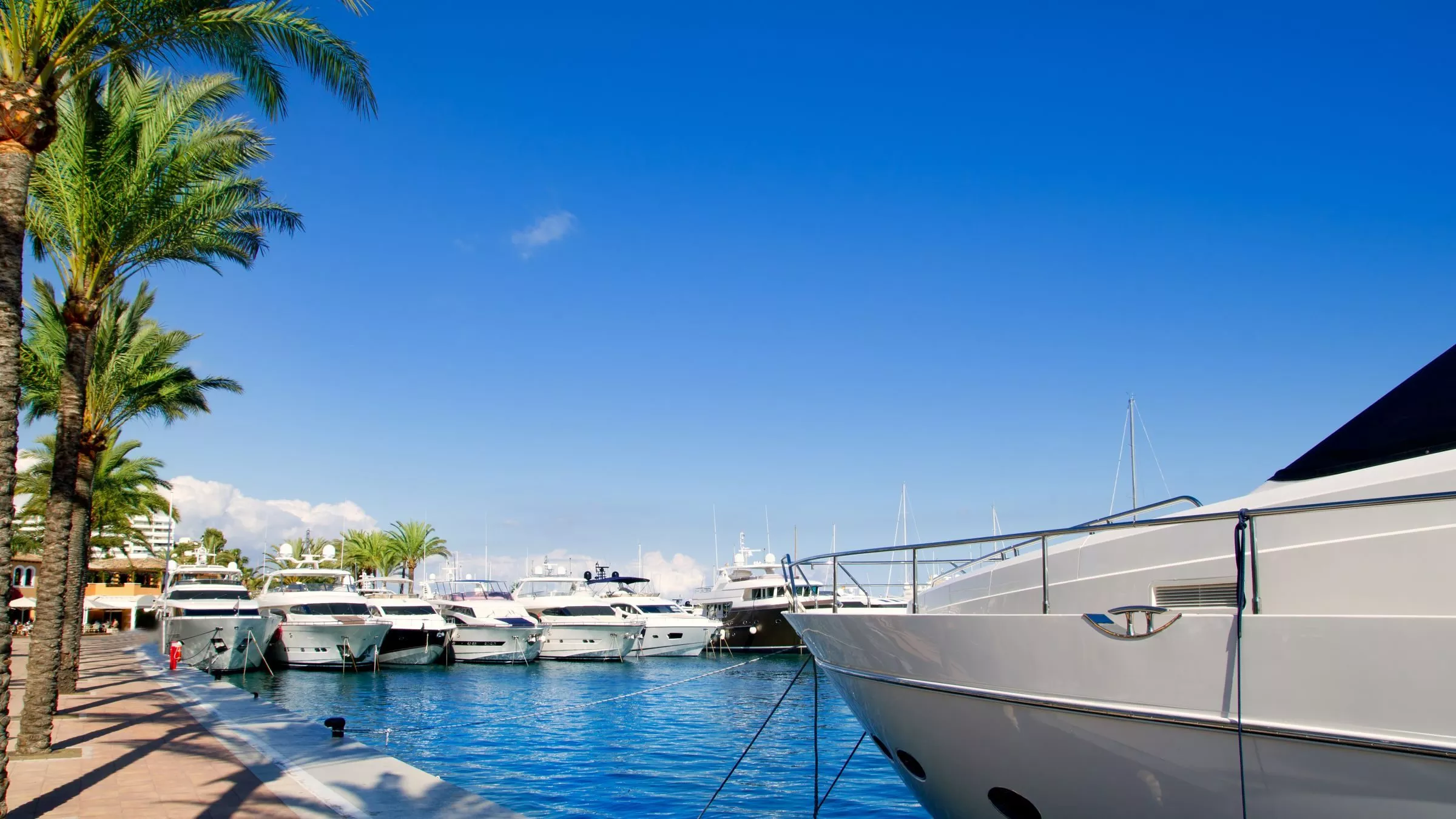 In einer Reihe mit St. Tropez und Monte Carlo – Puerto Portals im Herzen der Bucht von Palma gilt als der nobelste von Mallorcas Yachthäfen