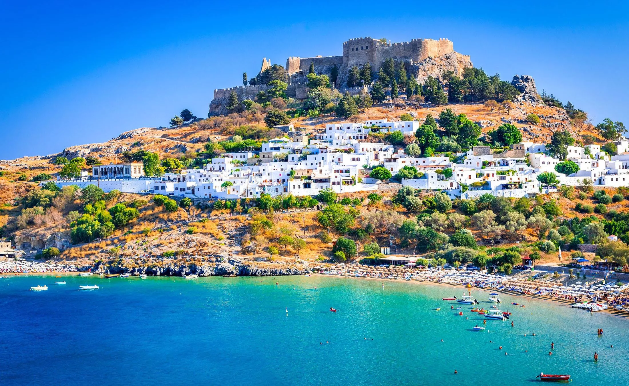 Die Akropolis immer im Blick – Lindos auf Kreta