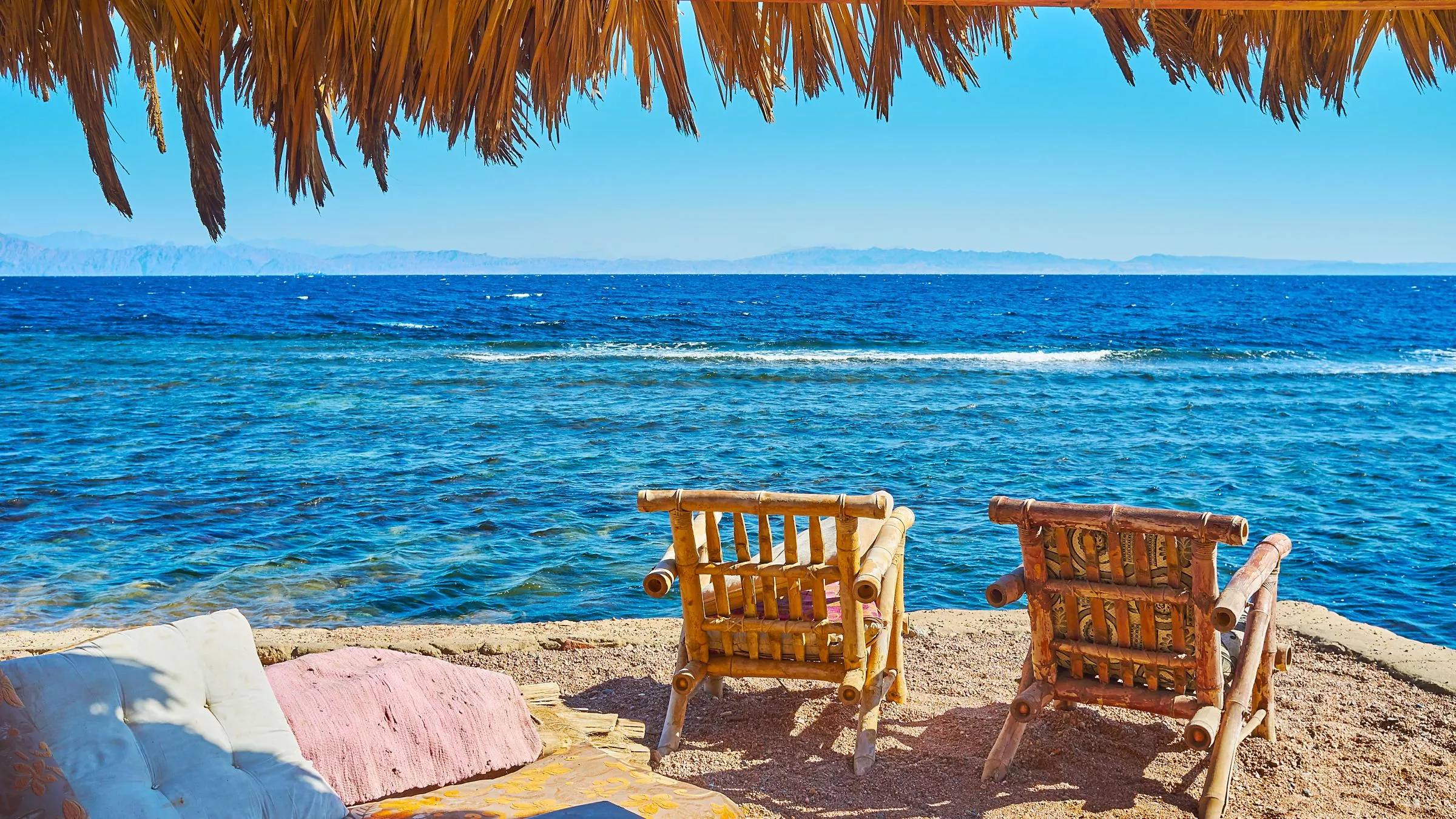 Blick auf das Rote Meer in Dahab