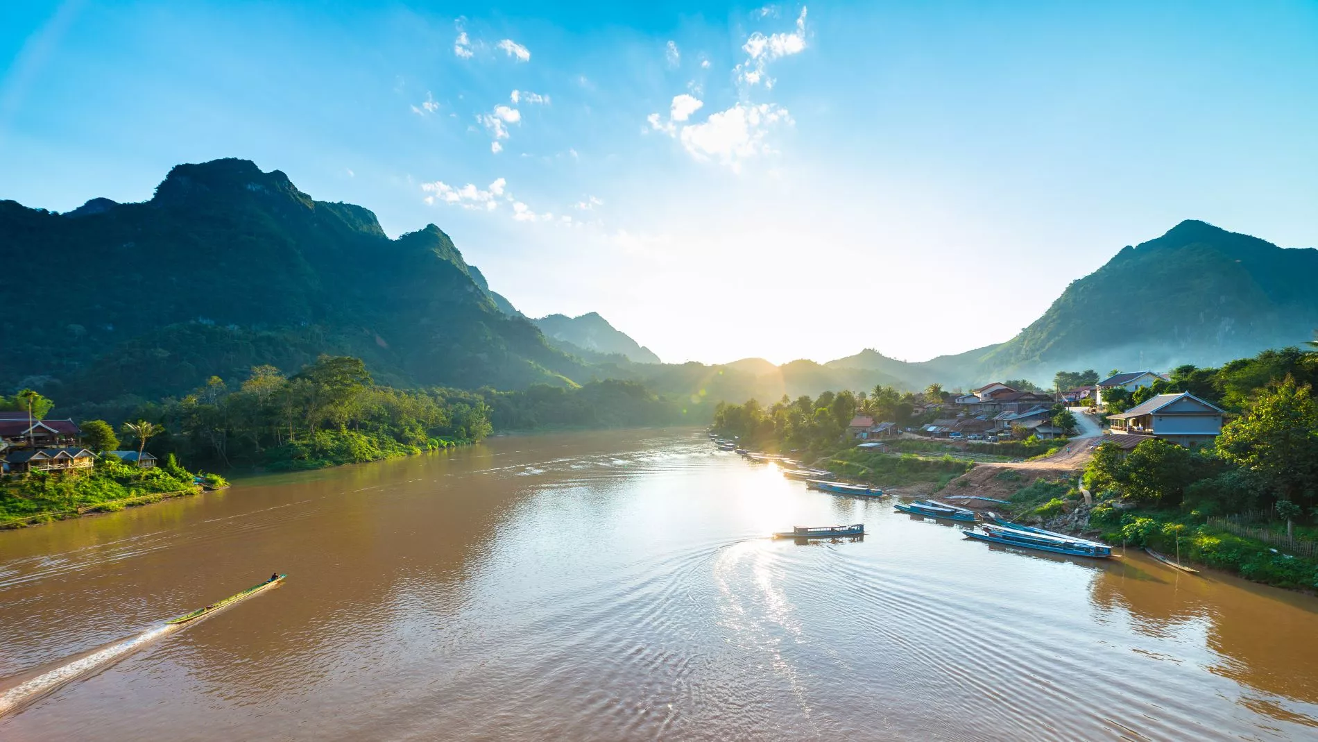 Fluss Nam Ou in Laos