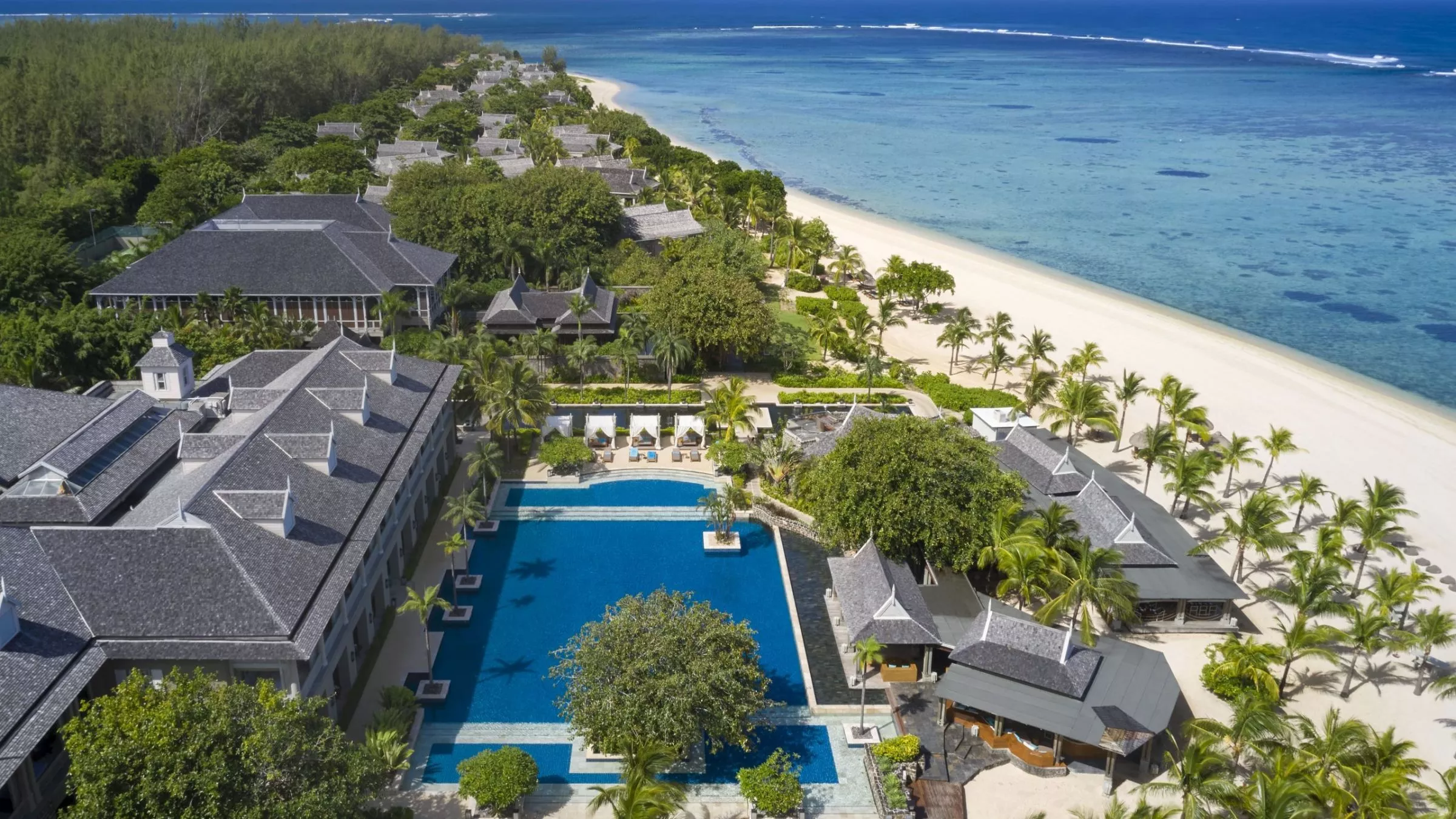 Marriott Mauritius Strand Palmen Luxus Reisen