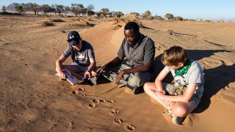 Namibia Familie Flug Safari Wilderness nature family