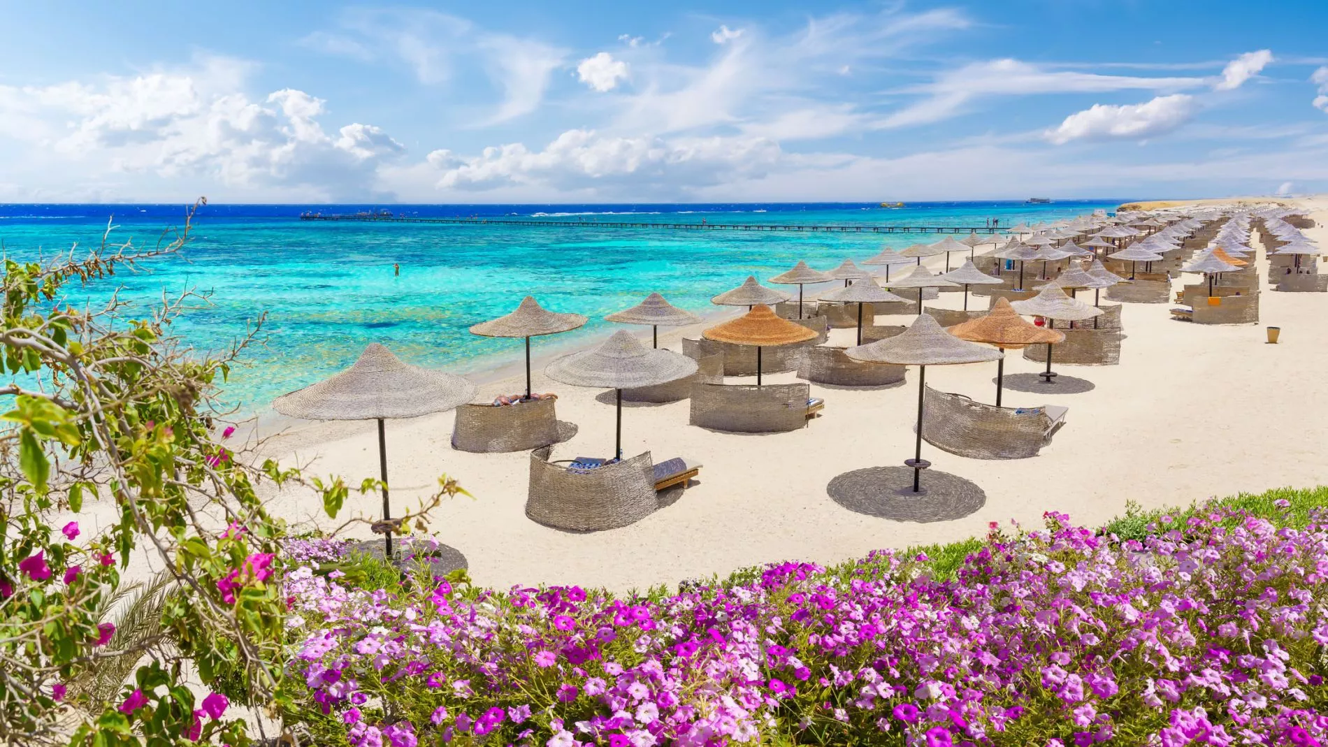Landscape with three corners fayrouz beach in Marsa Alam, Egypt